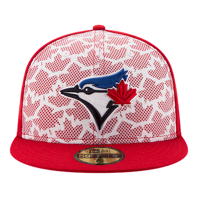 Toronto Blue Jays Red White Stars and Stripes July 4th 2016 New Era 59FIFTY Fitted Hat - Pro League Sports Collectibles Inc.