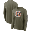 Cincinnati Bengals Nike 2022 Salute To Service - Team Logo Long Sleeve T-Shirt - Olive - Pro League Sports Collectibles Inc.