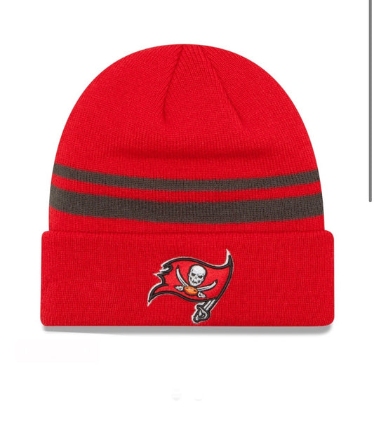 Tampa Bay Buccaneers Primary Logo New Era Red - Cuffed Knit Toque - Pro League Sports Collectibles Inc.