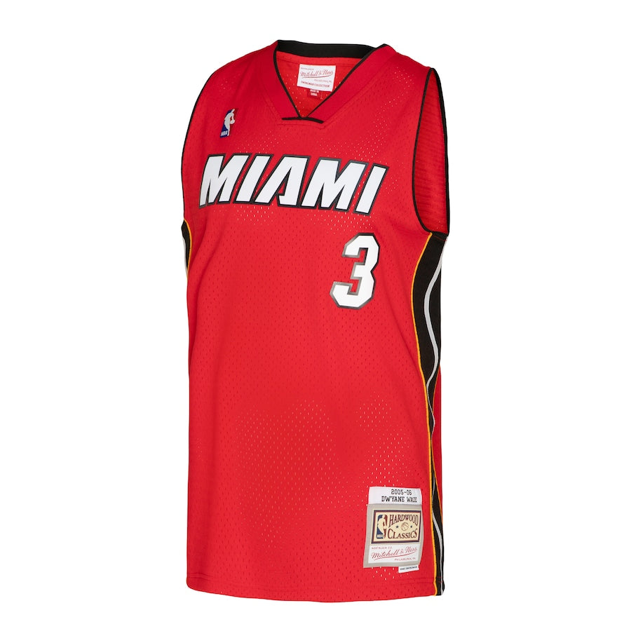 Dwyane Wade Miami Heat Mitchell & Ness 2005-06 Hardwood Classics Swingman Jersey - Red - Pro League Sports Collectibles Inc.