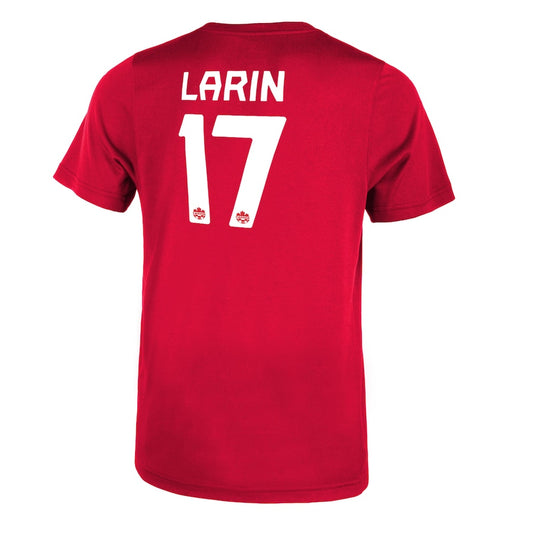 Cyle Larin Canada Soccer National Team Nike Name & Number T-Shirt - Red - Pro League Sports Collectibles Inc.