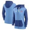 Women's Toronto Blue Jays Nike Gym Powder Blue Full-Zip Hoodie - Pro League Sports Collectibles Inc.