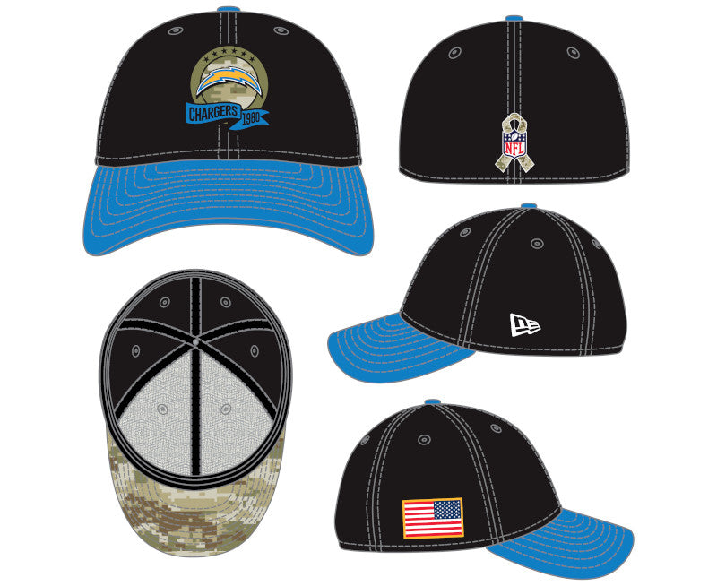 Los Angeles Chargers New Era 2022 Salute To Service - 39THIRTY Flex Hat - Pro League Sports Collectibles Inc.