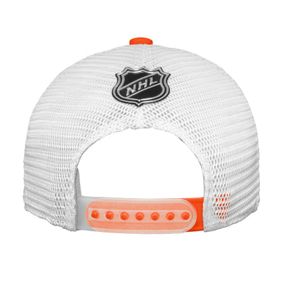 Youth Philadelphia Flyers Fanatics Branded 2022 NHL Draft Authentic Pro On Stage Trucker Adjustable Hat - Pro League Sports Collectibles Inc.