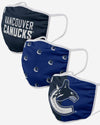 Vancouver Canucks FOCO NHL Face Mask Covers Adult 3 Pack - Pro League Sports Collectibles Inc.