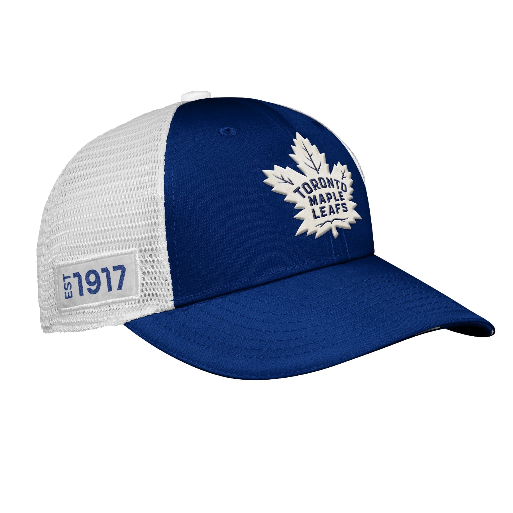Youth Toronto Maple Leafs Fanatics Branded 2022 NHL Draft Authentic Pro On Stage Trucker Adjustable Hat - Pro League Sports Collectibles Inc.