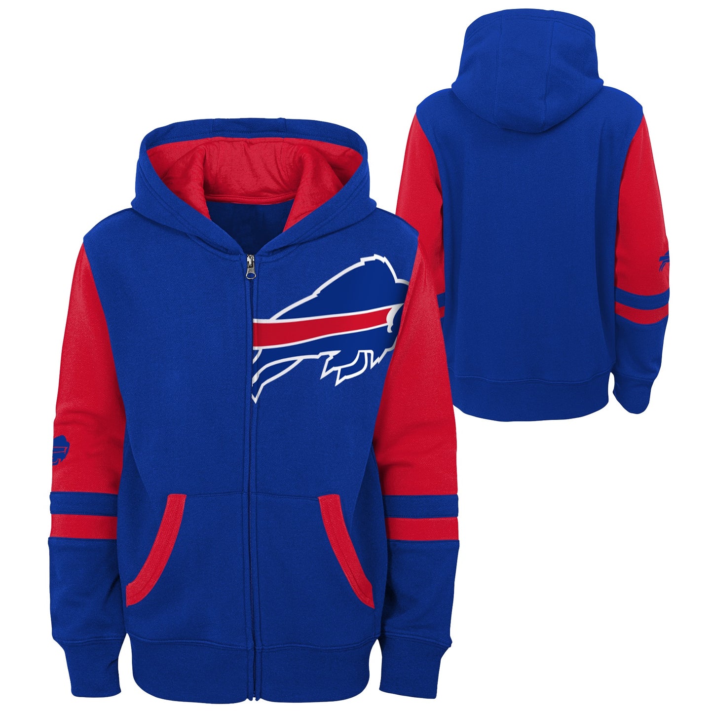 Youth Buffalo Bills Full Zip Fleece Hoodie - Pro League Sports Collectibles Inc.