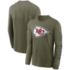 Kansas City Chiefs Nike 2022 Salute To Service - Team Logo Long Sleeve T-Shirt - Olive - Pro League Sports Collectibles Inc.