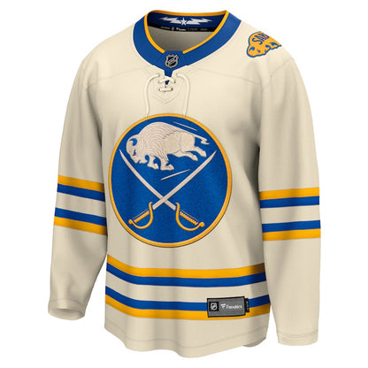 Buffalo Sabres 2022 NHL Heritage Classic - Cream Fanatics Breakaway Blank Jersey - Pro League Sports Collectibles Inc.