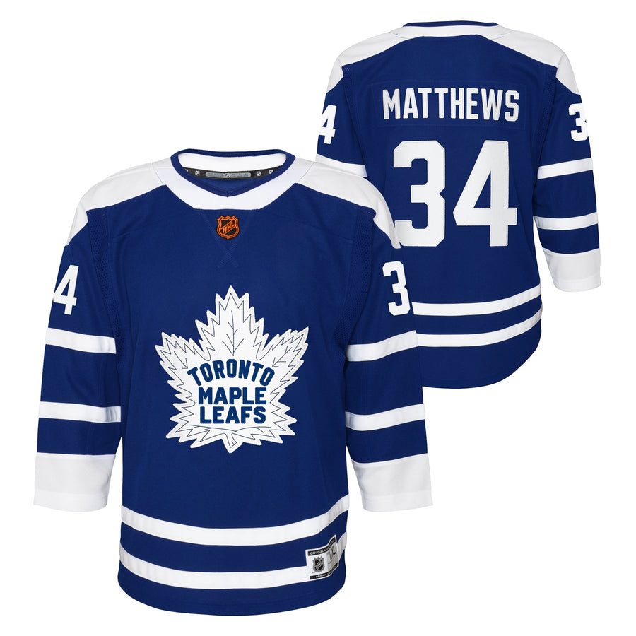 Youth Toronto Maple Leafs Auston Matthews Navy 2022 NHL Heritage