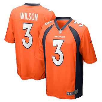 Orange Nike NFL Denver Broncos Wilson #3 Jersey