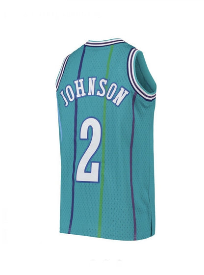 Larry Johnson #2 Charlotte Hornets Mitchell & Ness 1992-93 Hardwood Classic Swingman Jersey - Pro League Sports Collectibles Inc.