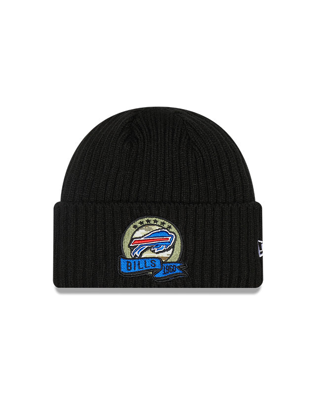 Men's Buffalo Bills New Era Black 2020 Salute to Service Cuffed Knit