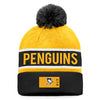 Pittsburgh Penguins Fanatics Branded Black/Yellow 2022 NHL Draft - Authentic Pro Cuffed Knit Toque with Pom - Pro League Sports Collectibles Inc.