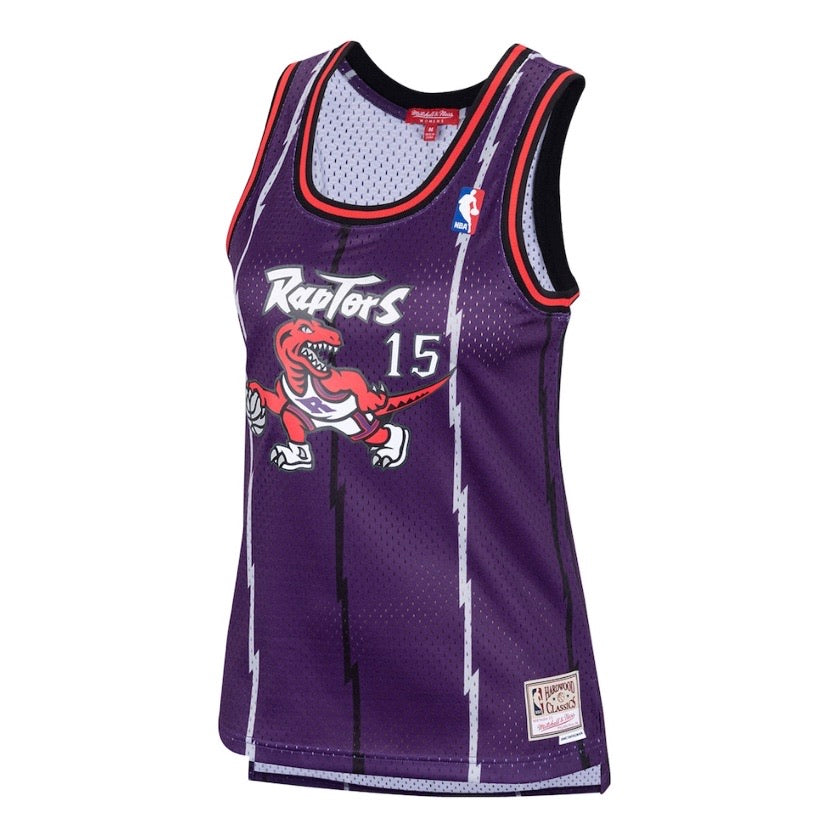 Women's Mitchell and Ness Toronto Raptors NBA Vince Carter Hardwood  Classics Swingman Jersey