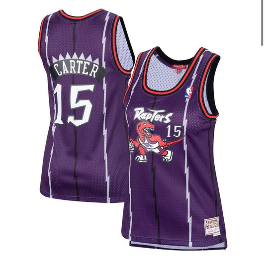 Women’s Vince Carter Toronto Raptors 1998-99 Purple Mitchell & Ness Hardwood Classic Swingman Jersey - Pro League Sports Collectibles Inc.