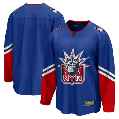 New York Rangers Fanatics Branded - Retro Reverse Special Edition 2.0 Breakaway Blank Jersey - Blue - Pro League Sports Collectibles Inc.