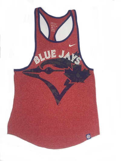 Women’s Toronto Blue Jays Nike Marled Racerback Red Tank - Pro League Sports Collectibles Inc.