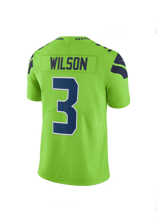 Russell Wilson Seattle Seahawks Nike Untouchable Neon Green Limited Player Jersey - Pro League Sports Collectibles Inc.