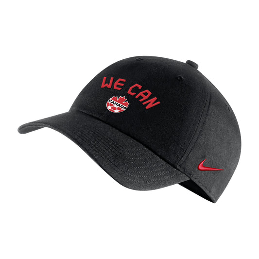 Canada Soccer National Team "We Can" Black Nike H86 Adjustable Hat - Pro League Sports Collectibles Inc.