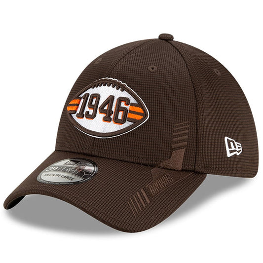 Cleveland Browns 2021 New Era NFL Sideline Home Alternate Brown 39THIRTY Flex Hat - Pro League Sports Collectibles Inc.