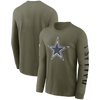 Dallas Cowboys Nike 2022 Salute To Service - Team Logo Long Sleeve T-Shirt - Olive - Pro League Sports Collectibles Inc.
