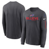 Buffalo Bills Nike Billieve Slogan Long Sleeve Shirt - Anthracite - Pro League Sports Collectibles Inc.