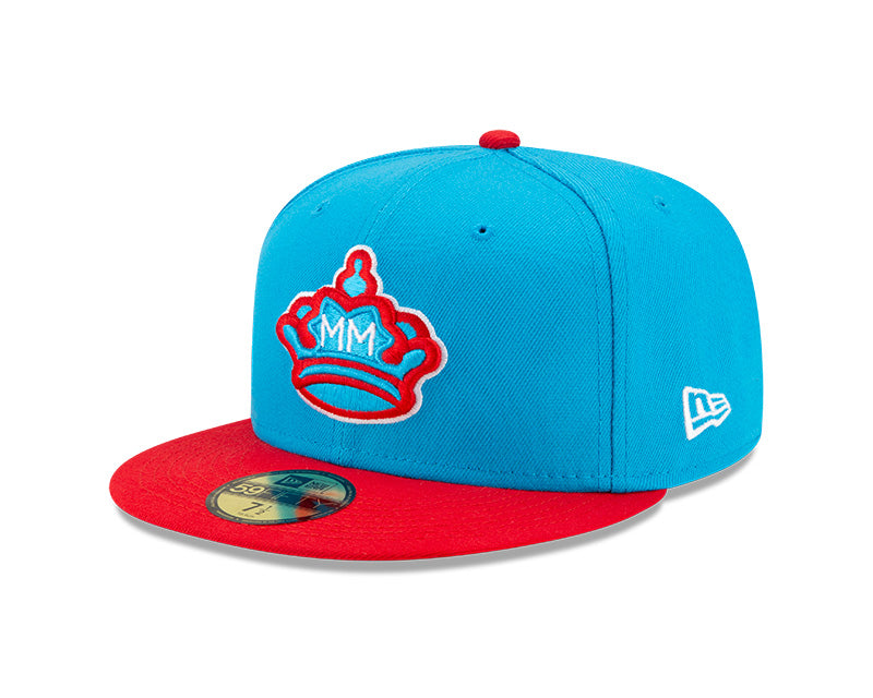 Miami Marlins New Era Blue/Red 2021 City Connect Authentic Collection On-Field 59FIFTY Fitted Hat - Pro League Sports Collectibles Inc.