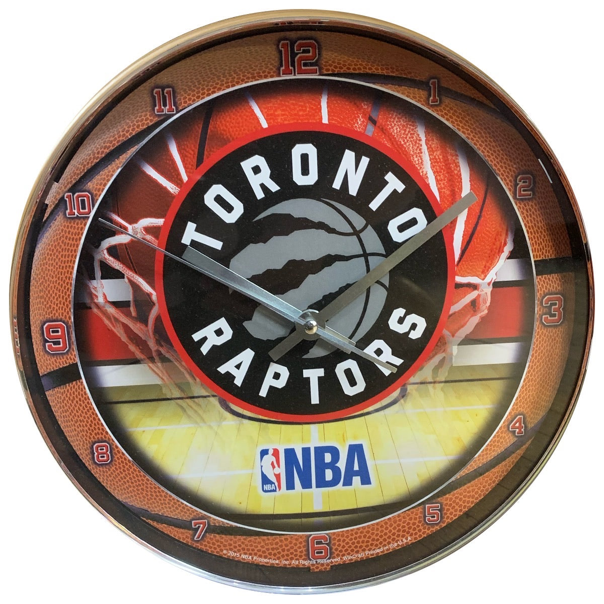 Clocked The Raptors Toronto Raptors NBA WinCraft Chrome Clock - Proleaguesports.ca – Pro ...