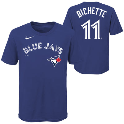 Youth Toronto Blue Jays Bo Bichette #11 Nike Royal Name & Number T-Shirt - Pro League Sports Collectibles Inc.