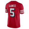 Trey Lance San Francisco 49ers Red Alternate Nike Vapor Limited Jersey - Pro League Sports Collectibles Inc.