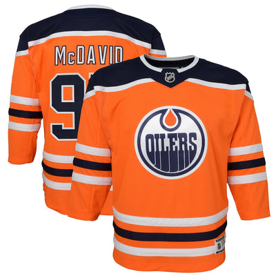 Youth Edmonton Oilers Connor McDavid Home Replica Jersey - Orange - Pro League Sports Collectibles Inc.