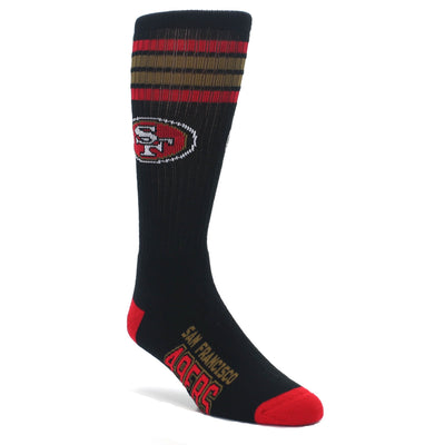 San Francisco 49ers - 4 Stripe Deuce Socks - Pro League Sports Collectibles Inc.