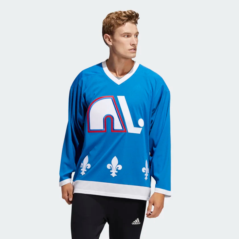 Men's Quebec Nordiques Fanatics Branded Blue Premier Breakaway Heritage  Blank Jersey