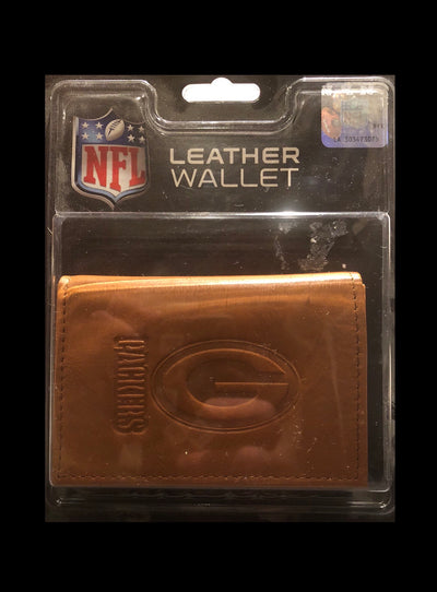 Green Bay Packers NFL Trifold Leather Wallet - Pro League Sports Collectibles Inc.