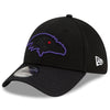 Baltimore Ravens 2021 New Era NFL Sideline Road Black 39THIRTY Flex Hat - Pro League Sports Collectibles Inc.