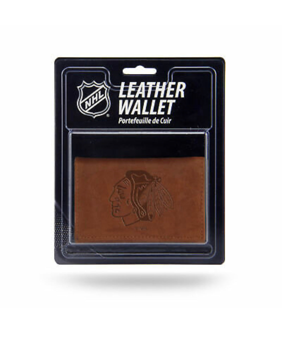 Chicago Blackhawks NHL Trifold Leather Wallet - Pro League Sports Collectibles Inc.