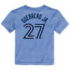 Toddler Toronto Blue Jays Guerrero Jr. #27 Nike Powder Blue Horizon Name & Number T-Shirt - Pro League Sports Collectibles Inc.