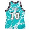 Mike Bibby Vancouver Grizzlies Mitchell & Ness Team Marble 1998-99 Hardwood Classic Teal Swingman Jersey - Pro League Sports Collectibles Inc.