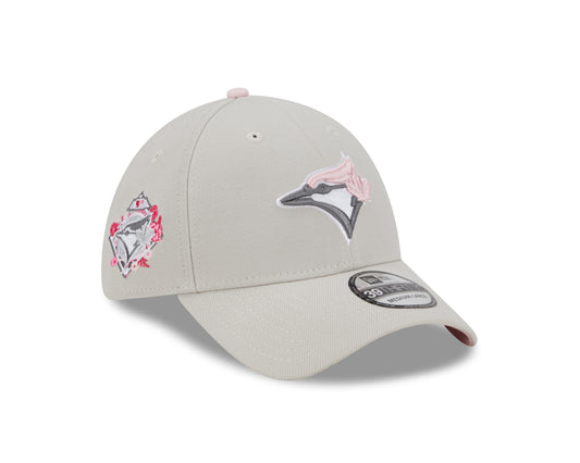 Toronto Blue Jays Mother’s Day New Era 2023 Gray/Pink 39THIRTY Flex Hat - Pro League Sports Collectibles Inc.