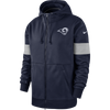 Los Angeles Rams Nike Therma Full Zip Hoodie - Pro League Sports Collectibles Inc.