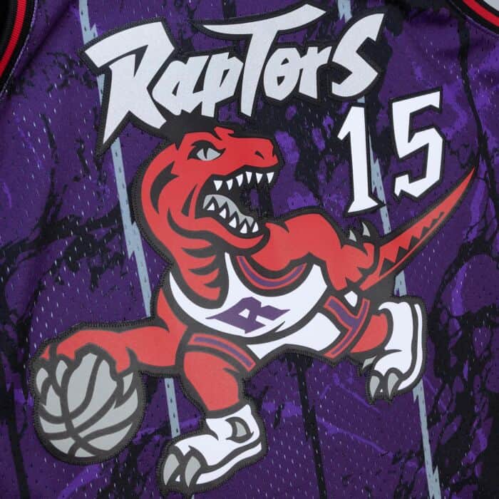 Vince Carter Toronto Raptors 1998-99 Team Marble Black Purple Mitchell & Ness Swingman Jersey - Pro League Sports Collectibles Inc.