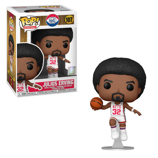 NBA POP! Funko New York Nets Julius Erving Vinyl Figure #107 - Pro League Sports Collectibles Inc.