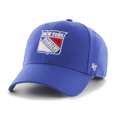NY Rangers Royal Blue 47 Brand MVP Basic Adjustable Hat - Pro League Sports Collectibles Inc.