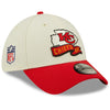 Kansas City Chiefs 2022 Sideline New Era Cream/Red - 39THIRTY 2-Tone Flex Hat - Pro League Sports Collectibles Inc.