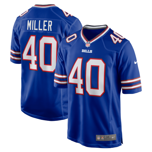 Von Miller #40 Buffalo Bill Royal Blue - Nike Game Finished Player Jersey - Pro League Sports Collectibles Inc.