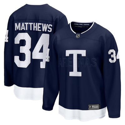 Toronto Maple Leafs Auston Matthews #34 - 2022 NHL Heritage Classic - Fanatics Breakaway Jersey - Pro League Sports Collectibles Inc.