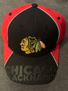 Youth Chicago Blackhawks Second Season Red/Black Stretch Fit Hat - Pro League Sports Collectibles Inc.