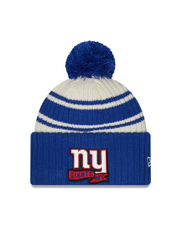 New York Giants New Era 2022 Sideline Sport Cuffed Pom Knit Hat Cr Pro League Sports Collectibles Inc