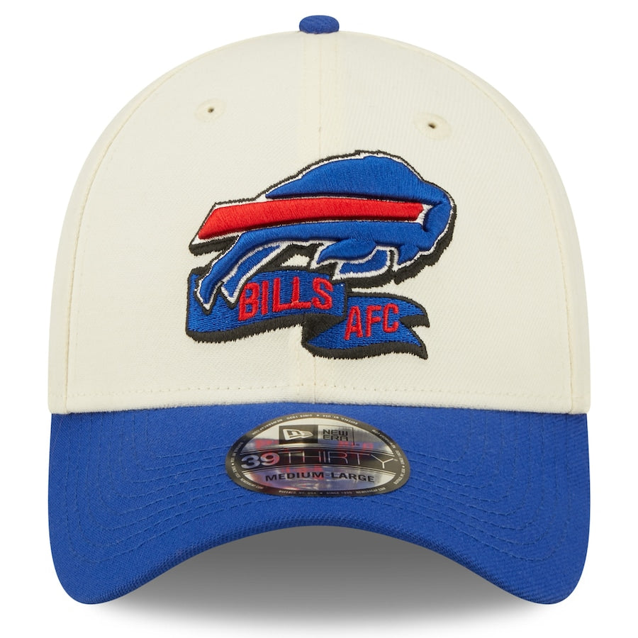 Buffalo Bills New Era 2022 Sideline Low Profile 59FIFTY Fitted Hat - Cream/